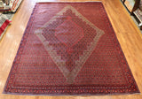 8x12 Hand Knotted Antique Serapi Area Rug