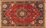 5x8 Hand Knotted Antique Shiraz Area Rug