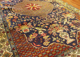 4x6 Hand Knotted Antique Kerman Area Rug