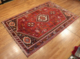 6x8 Hand Knotted Antique Shiraz Area Rug