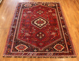 6x8 Hand Knotted Antique Shiraz Area Rug