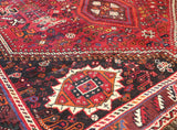 6x8 Hand Knotted Antique Shiraz Area Rug