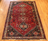 5x8 Hand Knotted Antique Heriz Area Rug