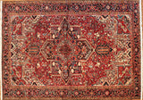 8x11 Hand Knotted Antique Heriz Area Rug
