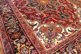 4x5 Hand Knotted Antique Heriz Area Rug
