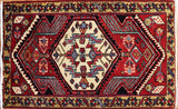 2x3 Hand Knotted Antique Heriz Area Rug