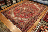 10x13 Hand Knotted Antique Heriz Area Rug