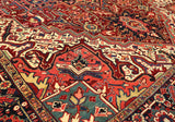 9x13 Hand Knotted Antique Heriz Area Rug