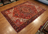 8x11 Hand Knotted Antique Heriz Area Rug