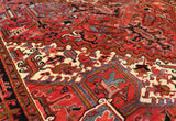 8x11 Hand Knotted Antique Heriz Area Rug