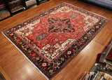 8x11 HAnd Knotted Antique Heriz Area Rug