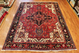 8x11 HAnd Knotted Antique Heriz Area Rug