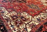 8x11 HAnd Knotted Antique Heriz Area Rug