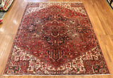 7x10 Hand Knotted Antique Heriz Area Rug