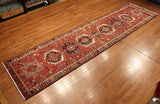 3x13 Hand Knotted Antique Heriz Runner