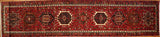 3x14 Hand Knotted Antique Heriz Runner