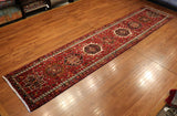 3x14 Hand Knotted Antique Heriz Runner
