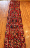 2'8" x 15 Hand Knotted Antique Heriz Runner