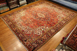 10x12'6 Hand Knotted Antique Heriz Area Rug