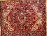 9x12 Hand Knotted Antique Heriz Area Rug