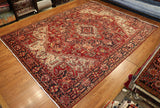 9x12 Hand Knotted Antique Heriz Area Rug