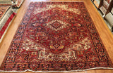 9x12 Hand Knotted Antique Heriz Area Rug