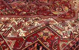 9x12 Hand Knotted Antique Heriz Area Rug