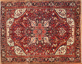 9x11 Hand Knotted Antique Heriz Area Rug