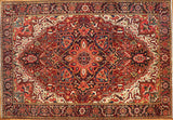 9x13 Hand Knotted Antique Heriz Area Rug