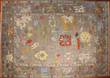 9x12 Hand Knotted Oushak Area Rug