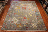 9x12 Hand Knotted Oushak Area Rug