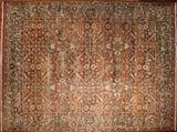 9x12 Hand Knotted Antiqued Tabriz Area Rug