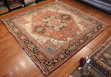 10' Square Hand Knotted Serapi Area Rug