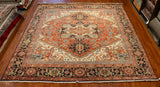 10' Square Hand Knotted Serapi Area Rug
