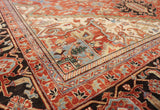 10' Square Hand Knotted Serapi Area Rug