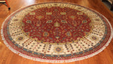 8' Round Hand Knotted Sultan Area Rug