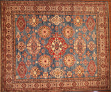 8x10 Hand Knotted Kazak Area Rug