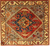 4' Hand Knotted Aryana Square Rug