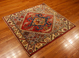 4' Hand Knotted Aryana Square Rug