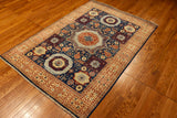 4x6 Hand Knotted Mamluk Area Rug