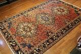 8x11 Hand Knotted Hamadan Area Rug