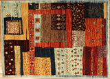 4x5 Hand Knotted Gabbeh Area Rug