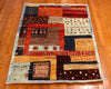 4x5 Hand Knotted Gabbeh Area Rug