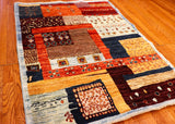 4x5 Hand Knotted Gabbeh Area Rug