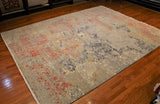 8x10 Hand Knotted Transitional Area Rug