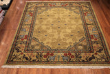 8x10 Hand Knotted Transitional Area Rug