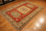 6x8 Hand Knotted Kazak Area Rug