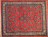 7x9 Hand Knotted Sarouk Area Rug