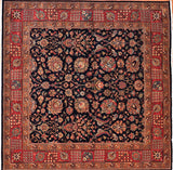 6' Hand Knotted Tabriz Square Area Rug