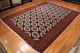 8x11 Hand Knotted Bokhara Area Rug